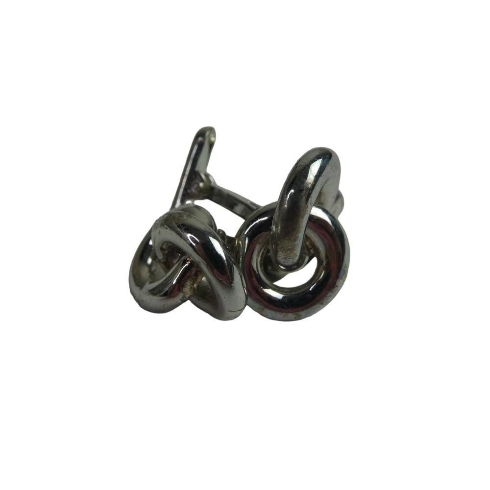 Silver Tone Linked Interlocked Loop Circle Hinged… - image 2